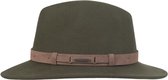 Hatland - Wollen hoed voor heren - Yemairo - Olijfgroen - maat XL (61CM)