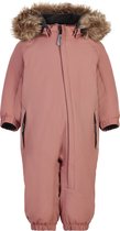 Color Kids - Coverall sneeuwpak met imitatiebont voor baby's - Colorblock - Roze - maat 86cm