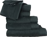 ARTG Towelzz - Complete Deluxe SET - 700 grams - Washandjes - Handdoeken - Gastendoekjes - Badhanddoeken - Strandlakens - Zwart - Very Black - 28 stuks verschillende maten