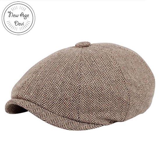 Flat cap - Heren pet - cap - Coffee - One size - Flatcap