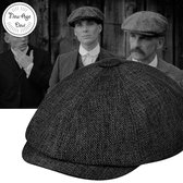 Flat cap - Heren pet - cap - Zwart - One size - Flatcap