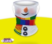 Flappy | Sneeuwpop Mark (kids) | Kerstkapje - Kerst mondkapjes | Gezichtsmasker | Ski Masker | Facemask | Fiets sjaal | Bevestiging aan de oren