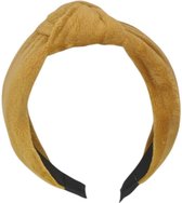 Diadeem - haarband van stof - bolle variant – kinderen/meisjes/dames - beige