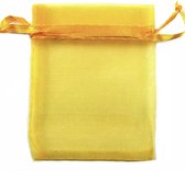 Sieraden zakjes - 50 stuks per verpakking! - 9 x 12 cm - organizer - juwel bags - cadeauverpakking - geel - geurzakjes maken