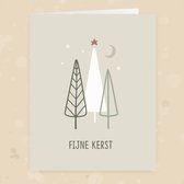 10x hippe gekleurde kerstkaarten (A6 formaat) - kerst kaarten om te versturen - kaartenset - kaartjes blanco - kaartjes met tekst - Luxe kerstkaarten
