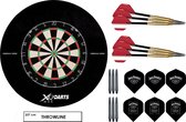 Jack Daniels Tournament Set – dartbord met 2 sets dartpijlen – dartbord surround – dart flights – dart shafts – darts