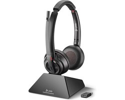 Plantronics Savi W8220 On Ear reserve headset en cradle