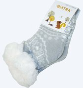 Grijze baby wintersokken 0-12 maanden