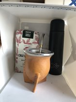 Barzolla II Calabaza Yerba Mate Cimarron Cup Beige - Yerba Thee- Thermofles - Bombilla - Starterspakket