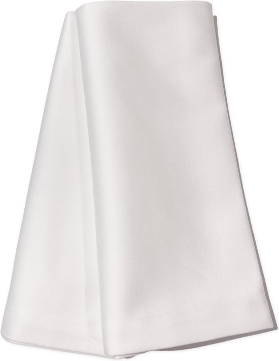 6 Witte damast servetten (Hotelkwaliteit: 250 gr/m2) - 100% katoen |