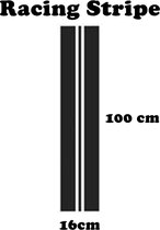 Racing Stripe / Race Streep 6 (wit) (100x16cm)