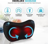 Massagekussen - Warmte Functie - Elektrisch Shiatsu Massage Kussen - Voor Thuis en Auto - Zwart