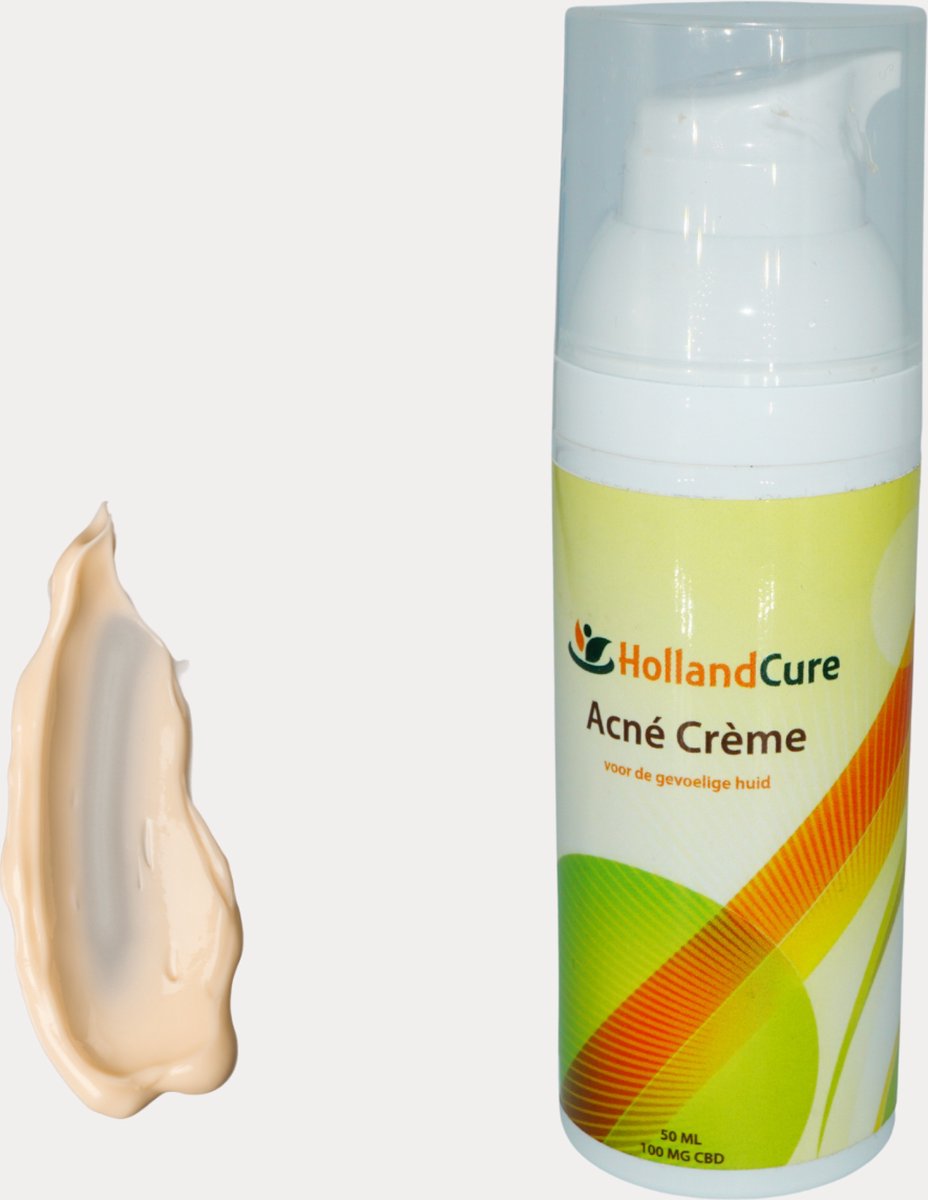 HollandCure CBD Acné Crème - Vrij van parabenen - Zorgt voor een stralende huid - CBD creme - Gaat Acne tegen -