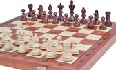 Chess the Game - Schaakspel - Middelgroot decoratief houten schaakbord met schaakstukken