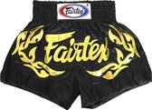 Fairtex Muay Thai Shorts - Eternal Gold - zwart/goud - maat XL
