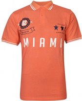Basic Wear heren poloshirt Miami oranje - maat M