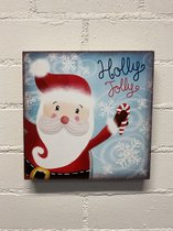 Kerst MDF Decoratiebord - Kerstman - Christmas - MDF Decoration - 25x25x3 cm