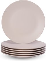 Spark Porseleinen Borden – 26 cm diameter – Set van 2 – Ontbijt, Lunch, Dinner, Pizza Borden – Mat Wit