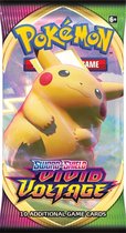 Pokémon Sword & Shield Vivid Voltage Sleeved Booster - Pokémon Kaarten + 5 Pokemon Stickers | Speelgoed Boosterpack Vmax Booster Box Vivid Voltage