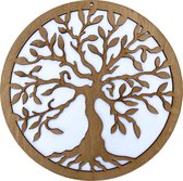 Serenti-muurdecoratie Levensboom- Tree Of Life-kleur Eik-FSC berkentriplex-diameter 30 cm-dikte 3 mm