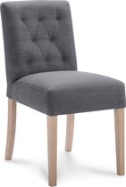 Icon Living - Eetkamerstoel Highland - Stof Grijs - set van 2