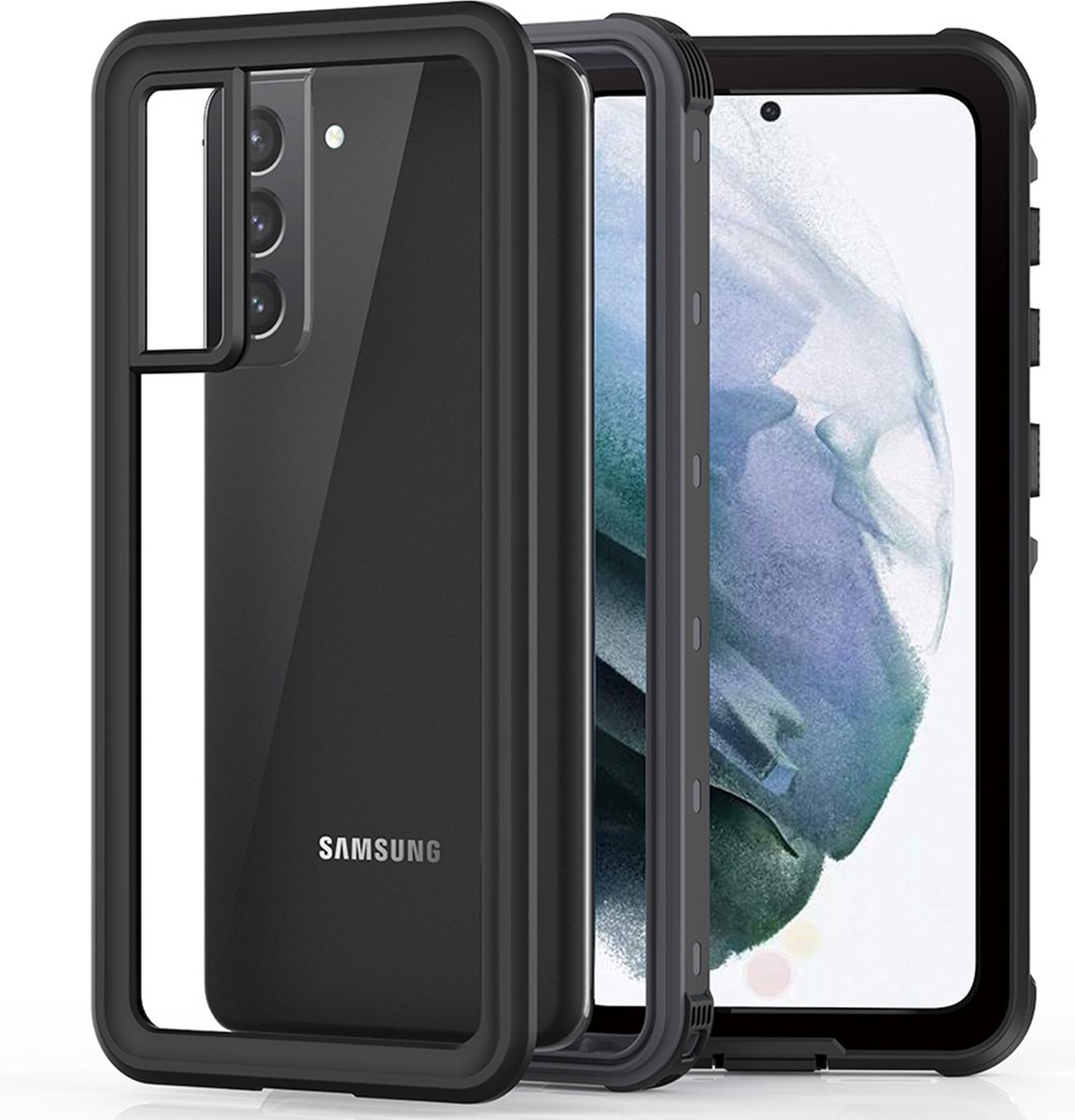 Redpepper Dot Plus Waterproof Backcover geschikt voor Samsung Galaxy S21 - Zwart
