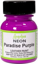 Peinture acrylique pour cuir Angelus - peinture pour tissus en cuir - base acrylique - Neon Paradise Purple - 29.5ml