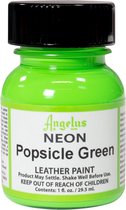 Angelus Leather Acrylic Paint - textielverf voor leren stoffen - acrylbasis - Neon Popsicle Green - 29,5ml