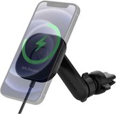 Geschikt voor Spigen iPhone Mag OneTap Vent Car Holder Charger 7.5W - Zwart