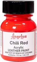 Peinture acrylique pour cuir Angelus - peinture textile pour tissus en cuir - base acrylique - Chili Red - 29.5ml