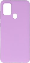 Siliconen back cover case - Geschikt voor Samsung Galaxy A21s - TPU hoesje Lila (Violet)