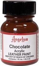 Peinture acrylique pour cuir Angelus - peinture textile pour tissus en cuir - base acrylique - brun chocolat - 29,5 ml