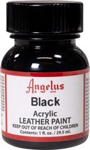 29.5 ml - Angelus Black Acryl Leerverf - sneaker verf zwart