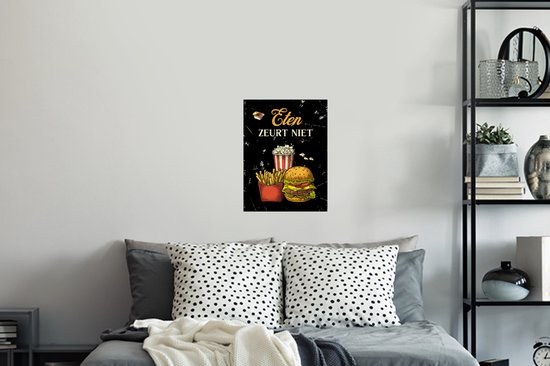 Stickers muraux - Nourriture - Vintage - Citation - Zwart - 30x40 cm - Film Adhésif - Cadeau Femme - Cadeau Homme