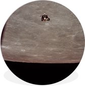WallCircle - Wandcirkel ⌀ 60 - NASA - Maan - Apollo 11 - Ronde schilderijen woonkamer - Wandbord rond - Muurdecoratie cirkel - Kamer decoratie binnen - Wanddecoratie muurcirkel - Woonaccessoires