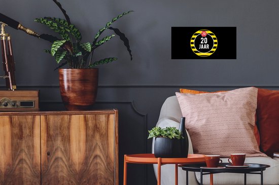Stickers muraux - Film autocollant - Design - 20 ans - Zwart - 40x20 cm - Film adhésif - Stickers muraux Chambre d'enfant - Papier peint autocollant