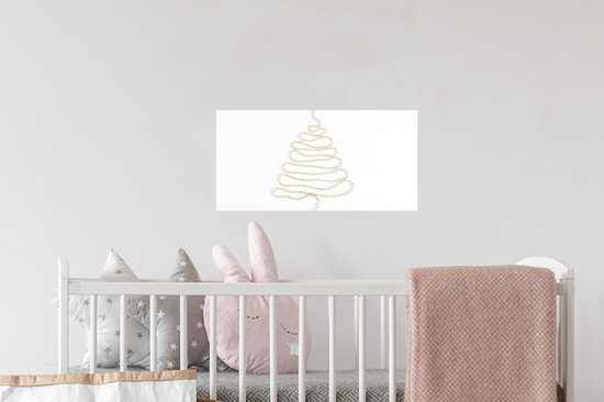 Stickers Stickers muraux - Hiver - Perles - Sapin de Noël - 40x20 cm - Feuille adhésive