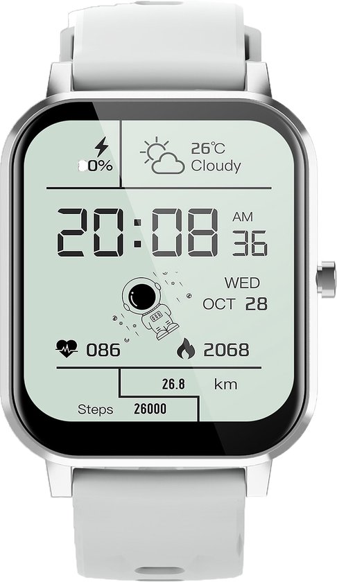 Denver SW-181 - Smartwatch - Bluetooth - Sportwatch - hartslagmeter - bloeddrukindicatie - bloedzuurstof - Social activity - iOS & Android - Grijs