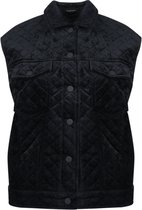 Gilet Mailey - Gilet in Velours - Zwart - Maat L