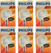 Philips - Kogellamp - 25Watt - E14 Fitting - Gloeilamp - Softone Wit - Melkglas - Dimbaar - Kleine Fitting - 25W - (6 STUKS)