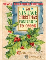 50 vintage christmas postcards to color