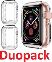 Full Cover Screen Protector Cover Case Bumper Hoesje Geschikt Voor Apple Watch Series 7 41mm - iWatch 41 MM Beschermkap Beschermhoes Screenprotector Beschermer Hoes - Volledige 360