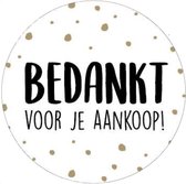 100 Sluitstickers XL 50 mm-Thank You Stickers-Bedankt Stickers-Bedankt Voor Je Aankoop Stickers