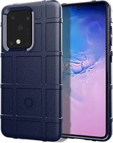 Samsung Galaxy S20 Ultra hoesje - Rugged shield TPU case - Blauw - GSM Hoesje - Telefoonhoesje Geschikt Voor: Samsung Galaxy S20 Ultra