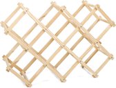 Wijnrek uitklapbaar hout voor 10 flessen 45x31x12.5cm