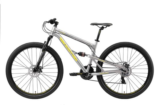 Bikestar 29 inch Alu MTB Fully, 21 speed, grijs