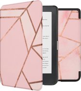 Hoesje geschikt voor Kobo Clara HD E-reader - iMoshion Design Slim Hard Case Bookcase - Pink Graphic