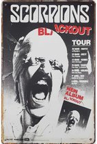Wandbord Concert Bord - Scorpions Blackout Tour