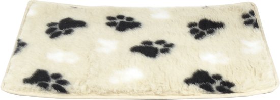 Foto: Hundos vetbed met voetprint maat m 87 x 56 cm beige