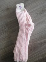 antislip kinder huissokken zacht roze 1 maat 35/38